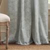 imageMartha Stewart Cottage Floral Jacquard Room Darkening Lined Rod PocketBack Tab Window Curtain Panel Pair 95quot Light BlueLight Blue