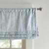 imageMartha Stewart Cottage Floral Jacquard Room Darkening Lined Window Curtain Valance 50quot W x 18quot L Light BlueLight Blue