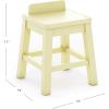 imageMartha Stewart Crafting 2Piece Kids Stool Set  Creamy White Wooden Chairs with 15Inch Seat Height ampamp AntiTip Feature for Kids 3 ampamp UpPastel Yellow