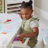 imageMartha Stewart Crafting Kids Art Table with Paper Roll  Linen White Kids Craft Desk and Art Organizer for Kids  Wooden Toddler Activity Table  Playroom Arts and Craft StorageLinen White