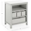 imageMartha Stewart Crafting Kids Open Storage  Gray Wooden Shelving with Bins for Art Supplies SingleSided Organization with CompartmentsGrey