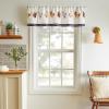 imageMartha Stewart Daisy 3Piece Window Curtain Valance and Tiers Set GreenBlue