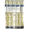 imageMartha Stewart Daisy 3Piece Window Curtain Valance and Tiers Set GreenYellow
