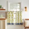 imageMartha Stewart Daisy 3Piece Window Curtain Valance and Tiers Set GreenYellow