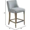 imageMartha Stewart Delaney Upholstered MidCentury Modern Counter Stool with Turn Legs Footrest and Kickplate for Kitchen Island Chairs Dining Room Furniture Home Bar BlueDelaney