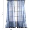 imageMartha Stewart Delicate Stripe Sheer Rod Pocket Window Curtain Panel Pair for Living Room 84quot WhiteIndigo