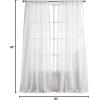 imageMartha Stewart Delicate Stripe Sheer Rod Pocket Window Curtain Panel Pair for Living Room 84quot WhiteWhite