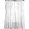 imageMartha Stewart Delicate Stripe Sheer Rod Pocket Window Curtain Panel Pair for Living Room 84quot WhiteWhite