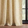 imageMartha Stewart Elegant Curtains Light Filtering Vineyard Leaf Print Rod PocketBack Tab Window Curtain Panel Pair 95quot GoldGold