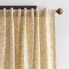 imageMartha Stewart Elegant Curtains Light Filtering Vineyard Leaf Print Rod PocketBack Tab Window Curtain Panel Pair 95quot GoldGold