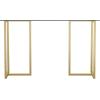 imageMartha Stewart Eli Home Office Desk with Glass Top and Steel Frame Oil Rubbed BronzeClear TopPolished Brass Frame