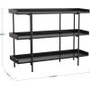 imageMartha Stewart Emmett 3 Shelf Bookcase with Vertical Metal Frame Home Office Storage Display Unit 35quot H Walnut Wood GrainPolished BrassBlack Wood GrainOil Rubbed Bronze Frame
