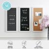 imageMartha Stewart Everette Cork Board Chalk Board Letter Board Set with Included Push Pins Magnets Liquid Chalk Letters 18quot x 24quot Light Natural Woodgrain FrameLight Natural Woodgrain