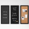 imageMartha Stewart Everette Cork Board Chalk Board Letter Board Set with Included Push Pins Magnets Liquid Chalk Letters 18quot x 24quot Light Natural Woodgrain FrameBlack Woodgrain