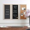 imageMartha Stewart Everette Cork Board Chalk Board Letter Board Set with Included Push Pins Magnets Liquid Chalk Letters 18quot x 24quot Light Natural Woodgrain FrameLight Natural Woodgrain