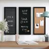 imageMartha Stewart Everette Cork Board Chalk Board Letter Board Set with Included Push Pins Magnets Liquid Chalk Letters 18quot x 24quot Light Natural Woodgrain FrameBlack Woodgrain