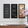imageMartha Stewart Everette Cork Board Chalk Board Letter Board Set with Included Push Pins Magnets Liquid Chalk Letters 18quot x 24quot Light Natural Woodgrain FrameWhite Woodgrain