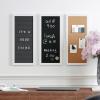 imageMartha Stewart Everette Cork Board Chalk Board Letter Board Set with Included Push Pins Magnets Liquid Chalk Letters 18quot x 24quot Light Natural Woodgrain FrameLight Natural Woodgrain