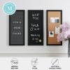 imageMartha Stewart Everette Cork Board Chalk Board Letter Board Set with Included Push Pins Magnets Liquid Chalk Letters 18quot x 24quot Light Natural Woodgrain FrameBlack Woodgrain
