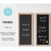 imageMartha Stewart Everette Cork Board Chalk Board Letter Board Set with Included Push Pins Magnets Liquid Chalk Letters 18quot x 24quot Light Natural Woodgrain FrameWhite Woodgrain