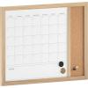 imageMartha Stewart Everette Magnetic Dry Erase Monthly Calendar and Cork Board Combo with Included Marker Magnets and Push Pins 24quotx18quot White Woodgrain FrameLight Natural Woodgrain