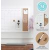imageMartha Stewart Everette Magnetic Dry Erase Monthly Calendar and Cork Board Combo with Included Marker Magnets and Push Pins 24quotx18quot White Woodgrain FrameLight Natural Woodgrain