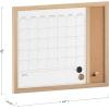 imageMartha Stewart Everette Magnetic Dry Erase Monthly Calendar and Cork Board Combo with Included Marker Magnets and Push Pins 24quotx18quot White Woodgrain FrameBlack Woodgrain