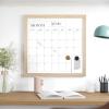 imageMartha Stewart Everette Magnetic Monthly Calendar Dry Erase Board with Included Dry Erase Marker and 2 Magnets 18quot x 18quot Light Natural Woodgrain FrameWhite Woodgrain