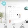 imageMartha Stewart Everette Magnetic Monthly Calendar Dry Erase Board with Included Dry Erase Marker and 2 Magnets 18quot x 18quot Light Natural Woodgrain FrameWhite Woodgrain