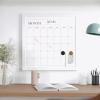 imageMartha Stewart Everette Magnetic Monthly Calendar Dry Erase Board with Included Dry Erase Marker and 2 Magnets 18quot x 18quot Light Natural Woodgrain FrameBlack Woodgrain