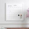 imageMartha Stewart Everette Magnetic Monthly Calendar Dry Erase Board with Included Dry Erase Marker and 2 Magnets 18quot x 18quot Light Natural Woodgrain FrameLight Natural Woodgrain