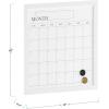 imageMartha Stewart Everette Magnetic Monthly Calendar Dry Erase Board with Included Dry Erase Marker and 2 Magnets 18quot x 18quot Light Natural Woodgrain FrameWhite Woodgrain