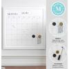 imageMartha Stewart Everette Magnetic Monthly Calendar Dry Erase Board with Included Dry Erase Marker and 2 Magnets 18quot x 18quot Light Natural Woodgrain FrameBlack Woodgrain