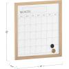 imageMartha Stewart Everette Magnetic Monthly Calendar Dry Erase Board with Included Dry Erase Marker and 2 Magnets 18quot x 18quot Light Natural Woodgrain FrameLight Natural Woodgrain
