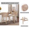 imageMartha Stewart Farmhouse Counter Height Bar Stools Handcrafted Rattan Counter Height Stools Kickplate Footrest for Kitchen Island Upholstered Dining Room Chairs Furniture Home Bar  Natural PlayaNatural Whitewash