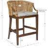 imageMartha Stewart Farmhouse Counter Height Bar Stools Handcrafted Rattan Counter Height Stools Kickplate Footrest for Kitchen Island Upholstered Dining Room Chairs Furniture Home Bar  Natural PlayaNatural