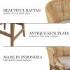 imageMartha Stewart Farmhouse Counter Height Bar Stools Handcrafted Rattan Counter Height Stools Kickplate Footrest for Kitchen Island Upholstered Dining Room Chairs Furniture Home Bar  Natural PlayaNatural