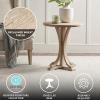 imageMartha Stewart Fatima Accent Tables Modern MidCentury Rustic Pedestal Design Round Tabletop Living Room Furniture Occasional Piece Dia 21quot X 24quot Wheat