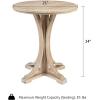 imageMartha Stewart Fatima Accent Tables Modern MidCentury Rustic Pedestal Design Round Tabletop Living Room Furniture Occasional Piece Dia 21quot X 24quot Wheat