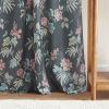 imageMartha Stewart Floral Curtains Room Darkening Botanical Flower Grey Back Tab Window Curtain Panel Pair Norah 84quot CharcoalCharcoal