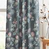 imageMartha Stewart Floral Curtains Room Darkening Botanical Flower Grey Back Tab Window Curtain Panel Pair Norah 84quot CharcoalCharcoal