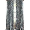 imageMartha Stewart Floral Curtains Room Darkening Botanical Flower Grey Back Tab Window Curtain Panel Pair Norah 84quot CharcoalCharcoal
