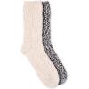 imageMartha Stewart Fuzzy Socks For Women  2 Pairs  Warm And Cozy For Winter Stocking StufferBlackSilver Grey