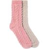 imageMartha Stewart Fuzzy Socks For Women Warm And Cozy For Winter Perfect For Home CableGreyPink