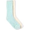 imageMartha Stewart Fuzzy Socks For Women Warm And Cozy For Winter Perfect For Home CableIvoryCooling Blue