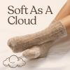 imageMartha Stewart Fuzzy Socks For Women Warm And Cozy For Winter Perfect For Home CableIvoryWinter Sky