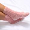 imageMartha Stewart Fuzzy Socks For Women Warm And Cozy For Winter Perfect For Home CableSilver GreyPowder Pink