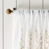 imageMartha Stewart Georgia Embroidery Sheer Rod Pocket Window Curtain Panel Pair 84 IvoryIvory