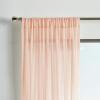 imageMartha Stewart Glacier Sheer Rod Pocket Window Curtain Panel Pair 95quot WhiteBlush