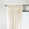 imageMartha Stewart Glacier Sheer Rod Pocket Window Curtain Panel Pair 95quot WhiteIvory